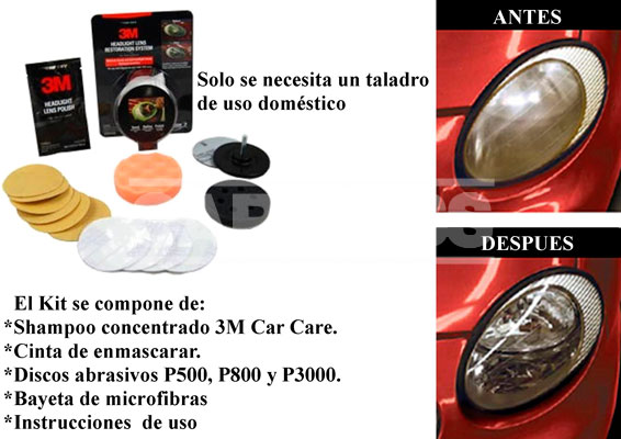 Experto Cambios de cinta KIT RESTAURACION DE FAROS 79140101 3M · Center's Auto Granada